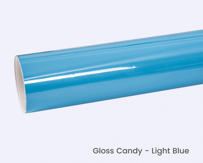 High Gloss Candy Light Blue Vinyl Wrap