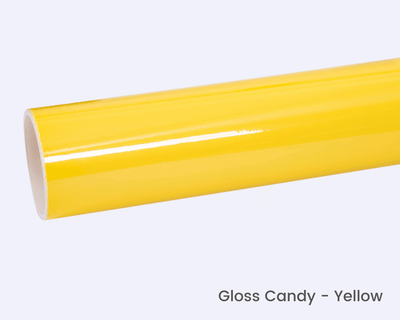 High Gloss Candy Yellow Vinyl Wrap