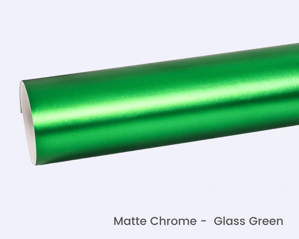 Acrylic Based Adhesive Backing Matte Car Vinyl Wrap Dark Green Metallic  Effect