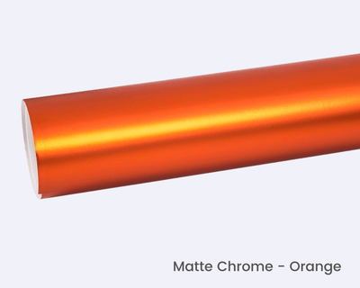 Matte Chrome Orange Vinyl Car Wrap