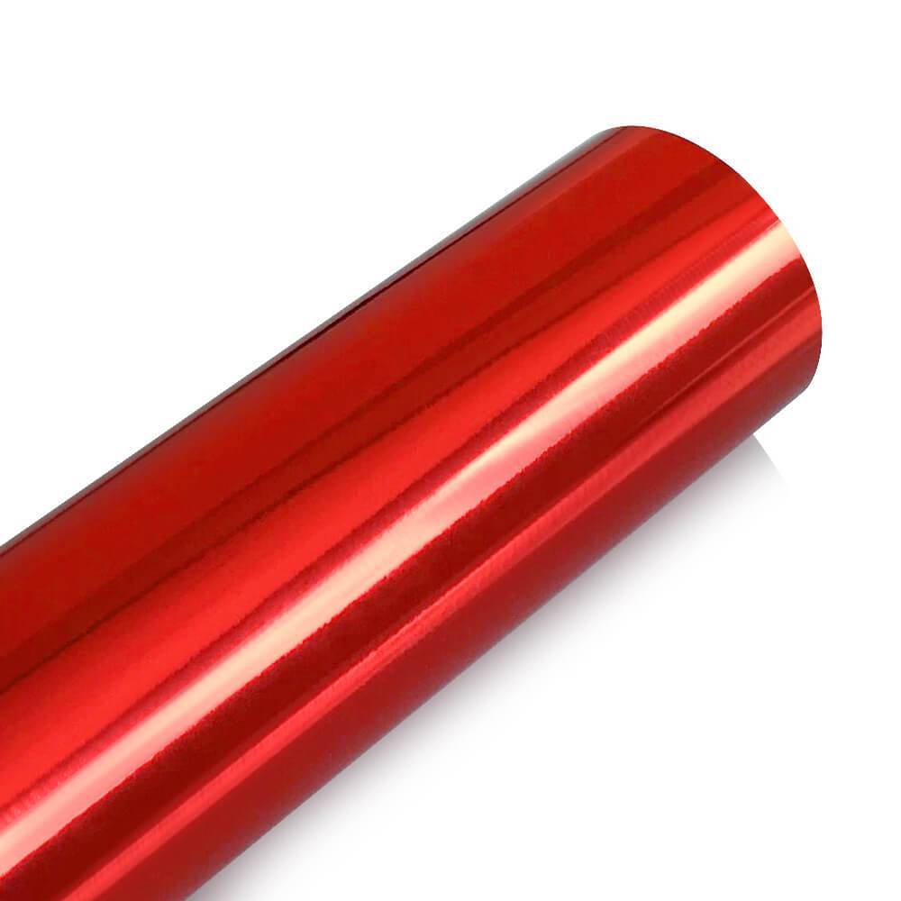 Chrome Mirror Red Vinyl Wrap Sticker Decal Bubble Free Air Release