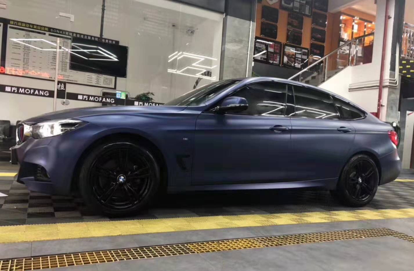 BMW Wrapping midnight blue matte metallic vinyl film
