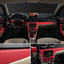 3d red carbon fiber wrap on vehicle interior