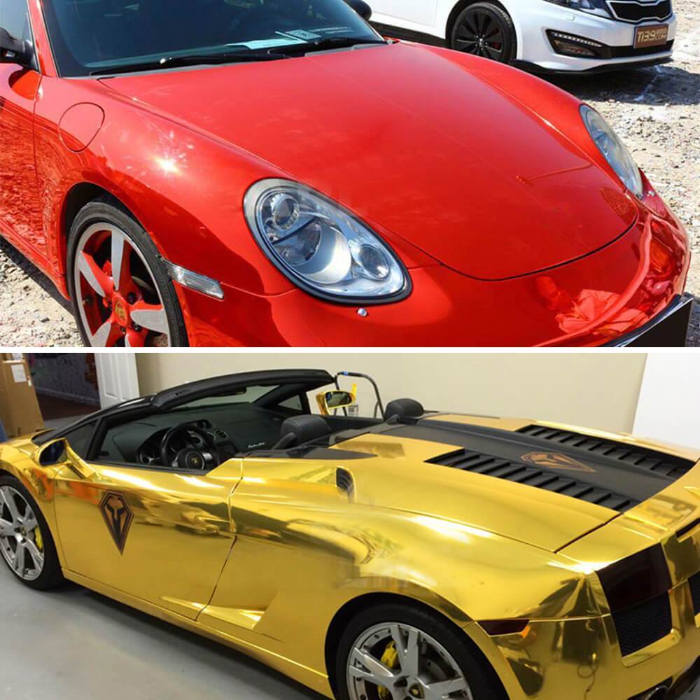 Gold Mirror Chrome Vinyl Car Wrap