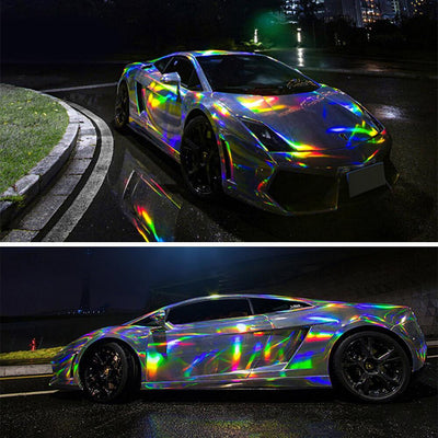 Holographic Chrome Wrap - Red