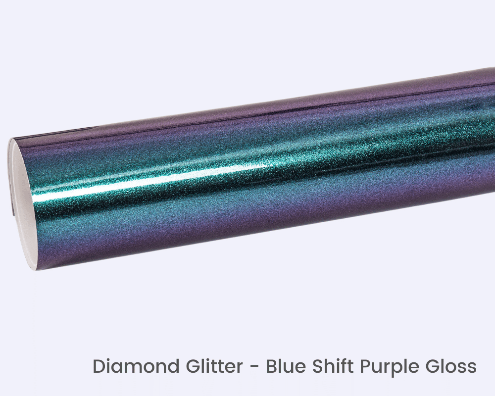 Diamond Glitter Blue Shift Purple Gloss Vinyl Wrap Film