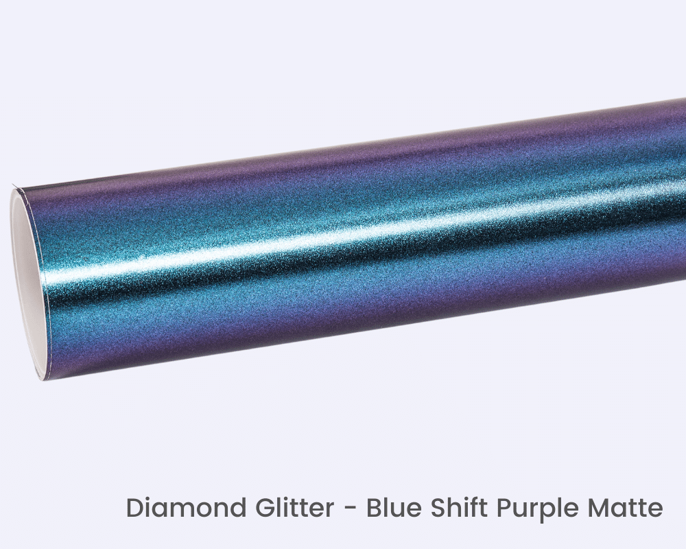 Diamond Glitter Blue Shift Purple Matte Vinyl Wrap Film