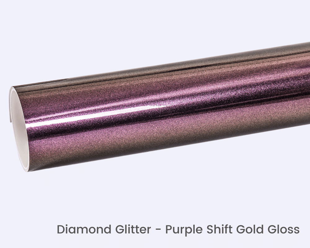 Diamond Glitter Purple Shift Gold Gloss Vinyl Wrap Film
