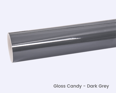 High Gloss Candy Dark Grey Vinyl Wrap