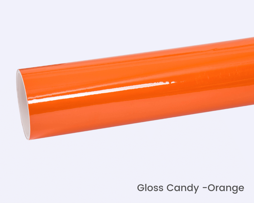 High Gloss Candy Orange Vinyl Wrap