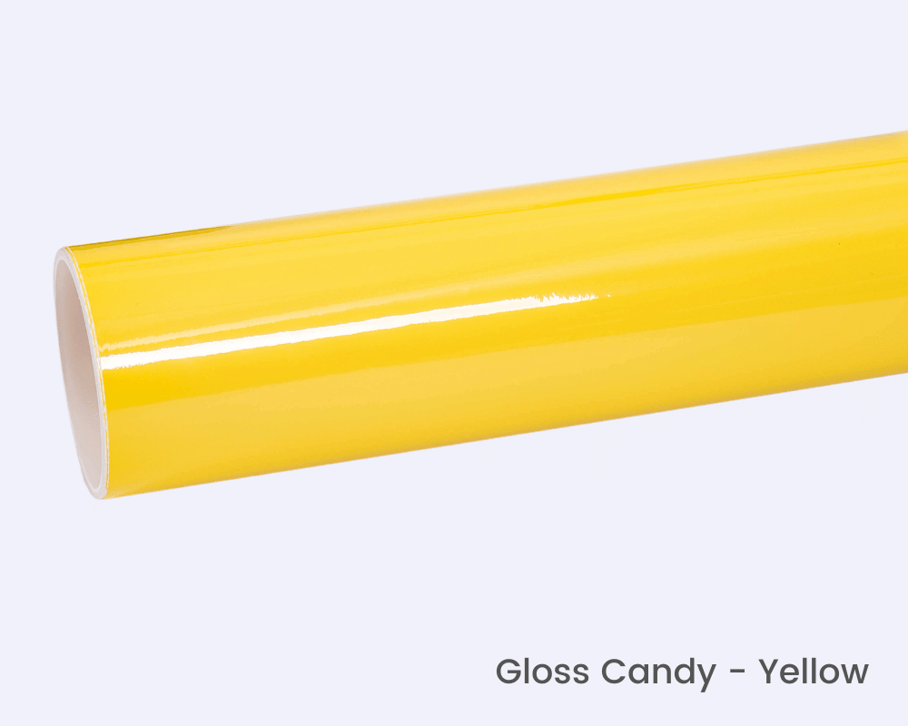 High Gloss Candy Yellow Vinyl Car Wrap