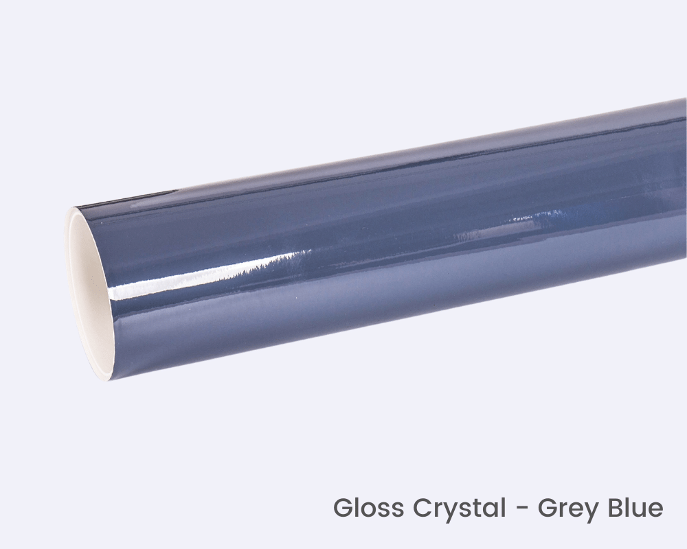 Grey Blue Gloss Crystal Wrap
