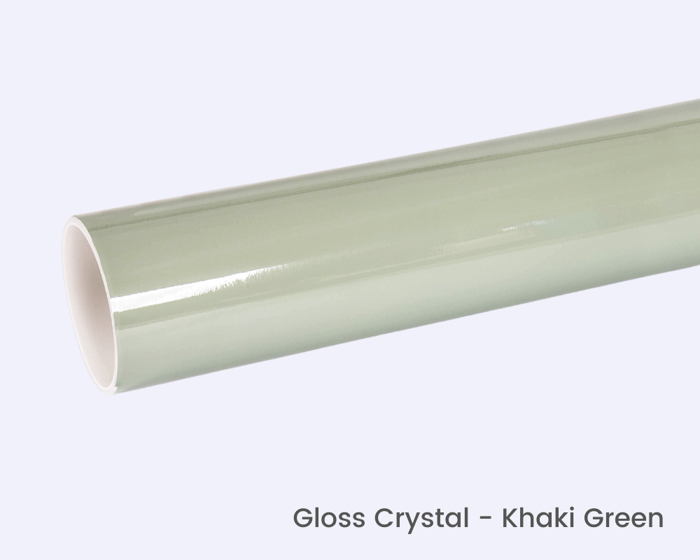 Khaki Green Gloss Crystal Wrap