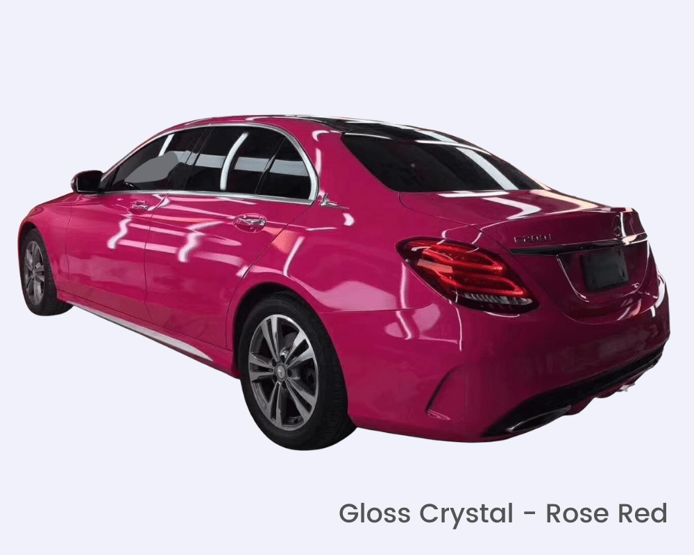Rose Red Gloss Crystal Wrap