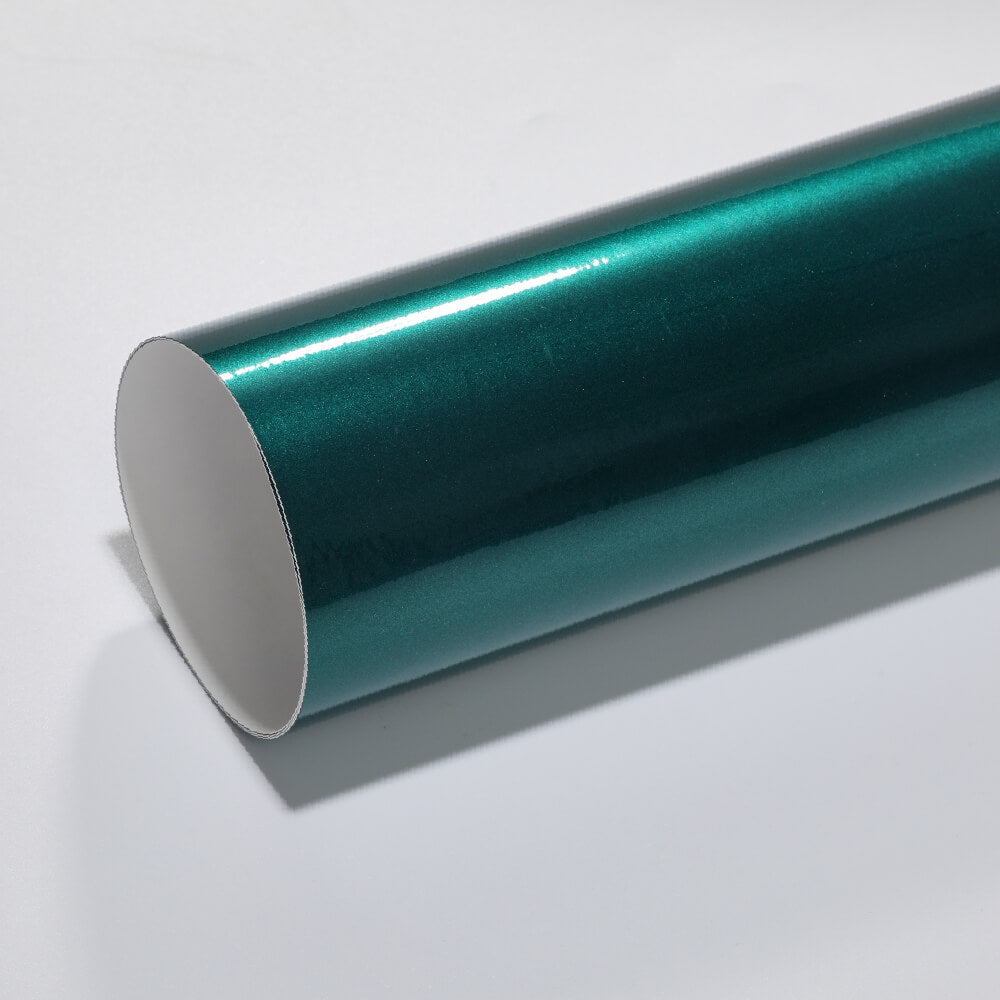 emerald green glossy metallic vinyl wrap