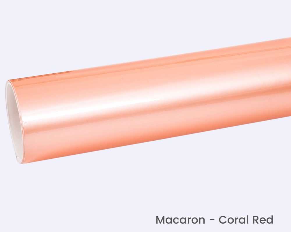 Macaron Coral Red Vinyl Wrapping Film
