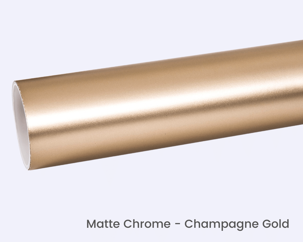 Matte Chrome Champagne Gold Vinyl Car Wrap