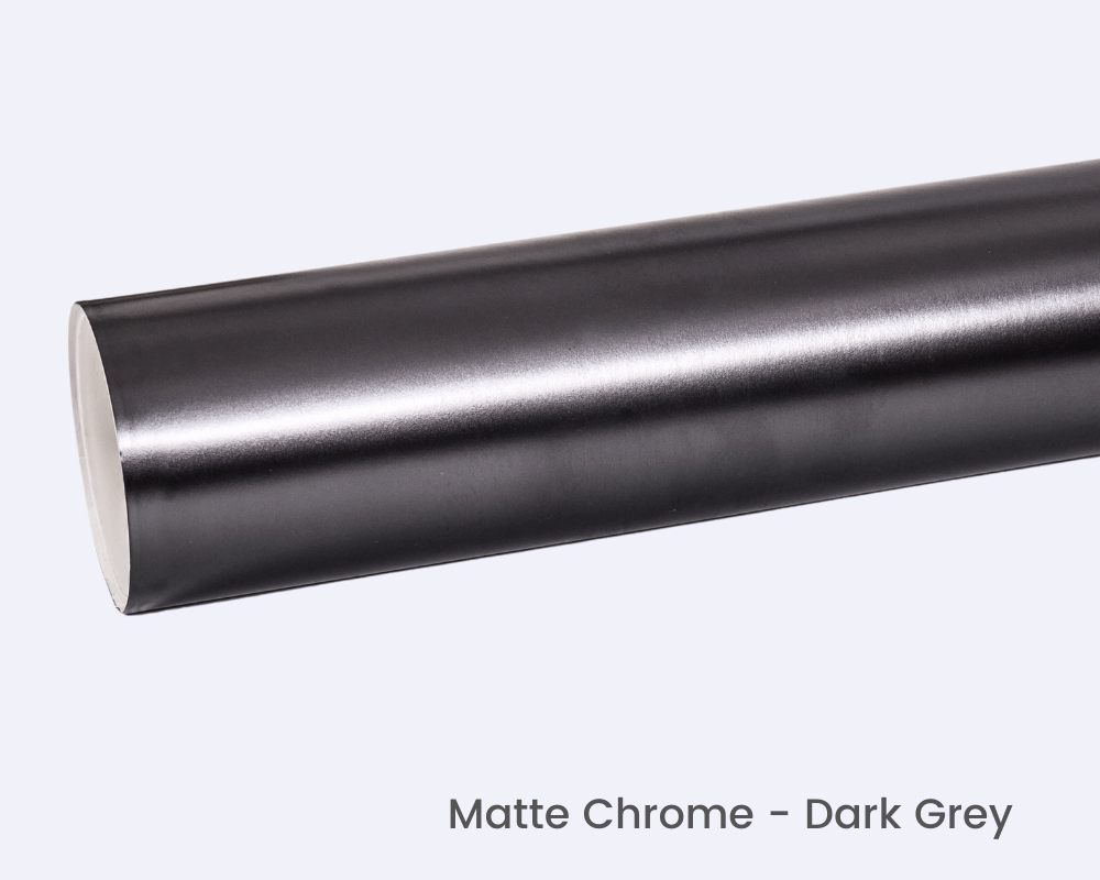 Matte Chrome Dark Grey Vinyl Car Wrap