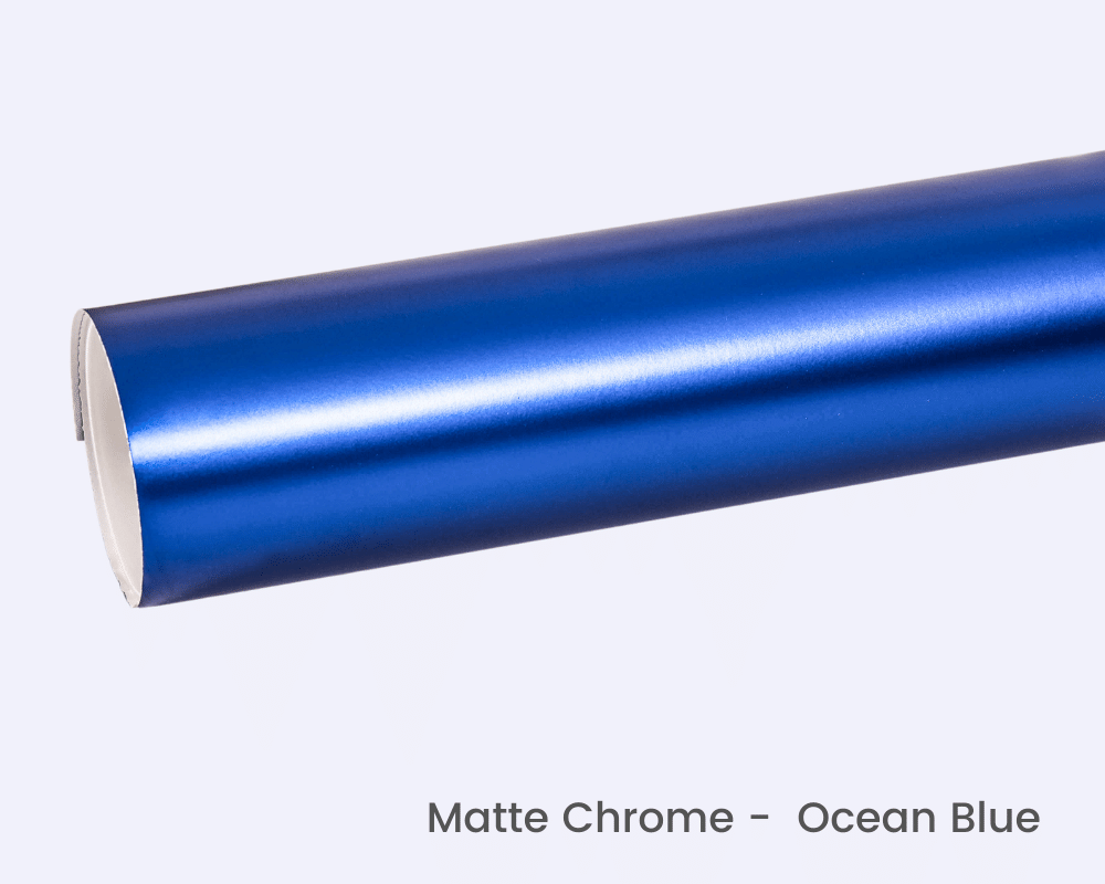 Matte Chrome Ocean Blue Vinyl Car Wrap