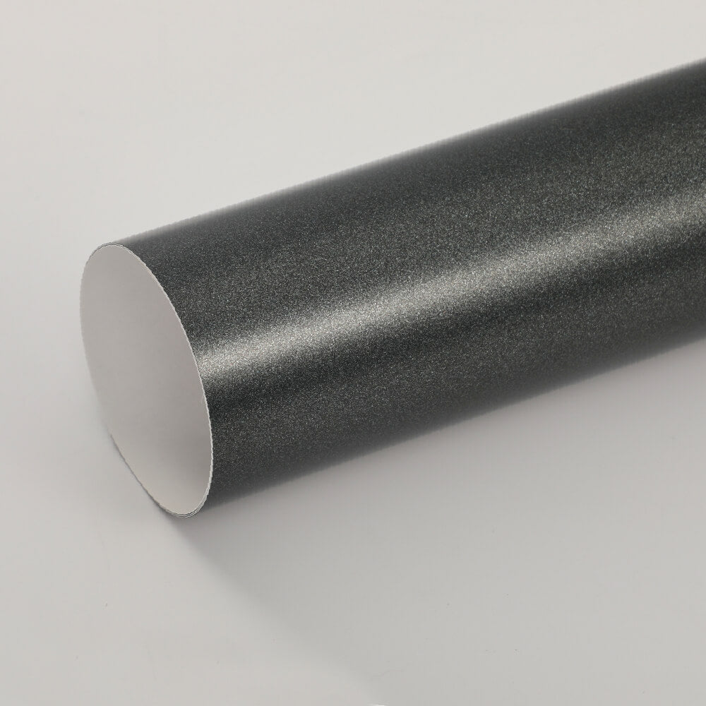 dark grey matte metallic vinyl wrap 