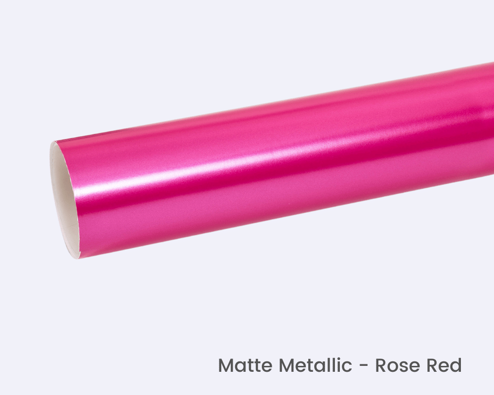 Matte Metallic Rose Red Vinyl Wrap Film