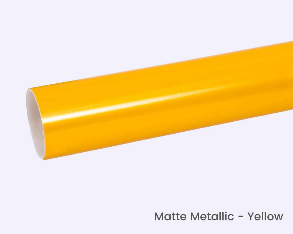 Matte Metallic Yellow Vinyl Wrap Film