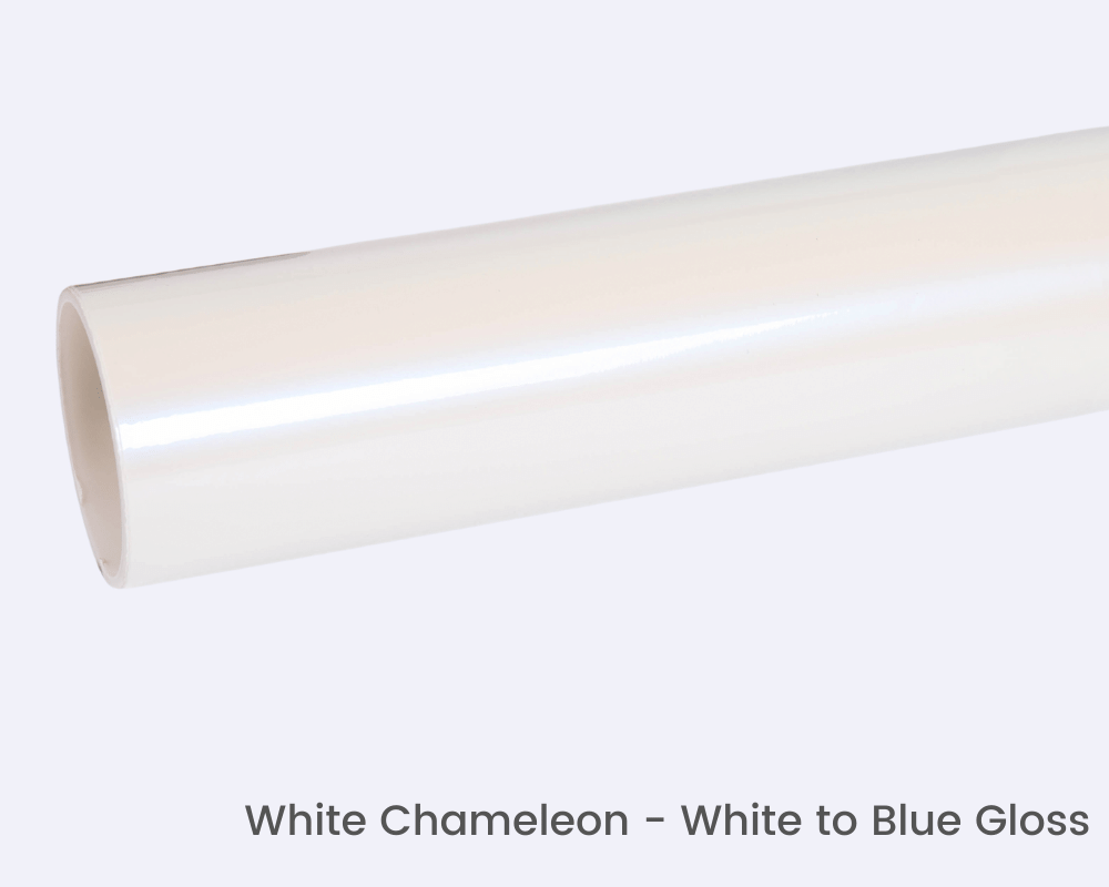 White Chameleon White to Blue Gloss vinyl wrap film