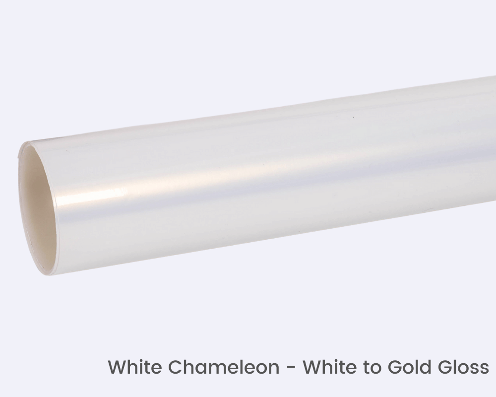 White Chameleon White to Gold Gloss vinyl wrap film