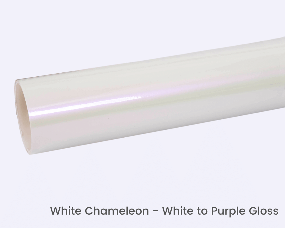 White Chameleon White to Purple Gloss viny lwrap film