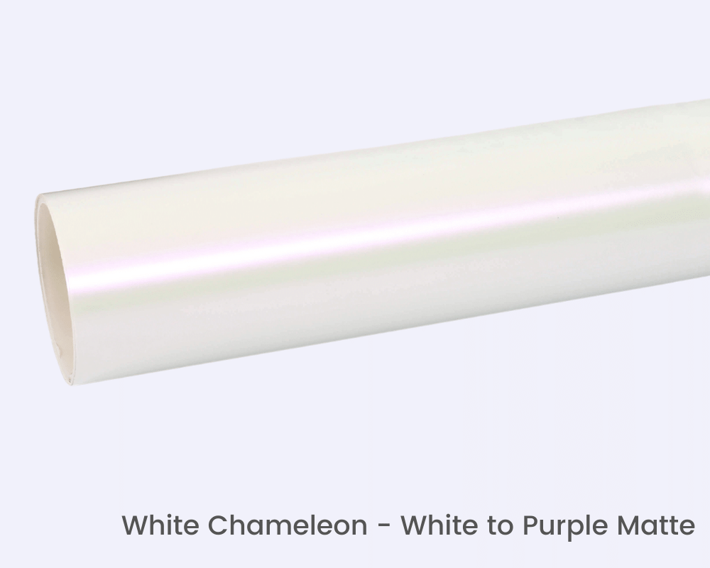 White Chameleon White to Purple Matte vinyl wrap film
