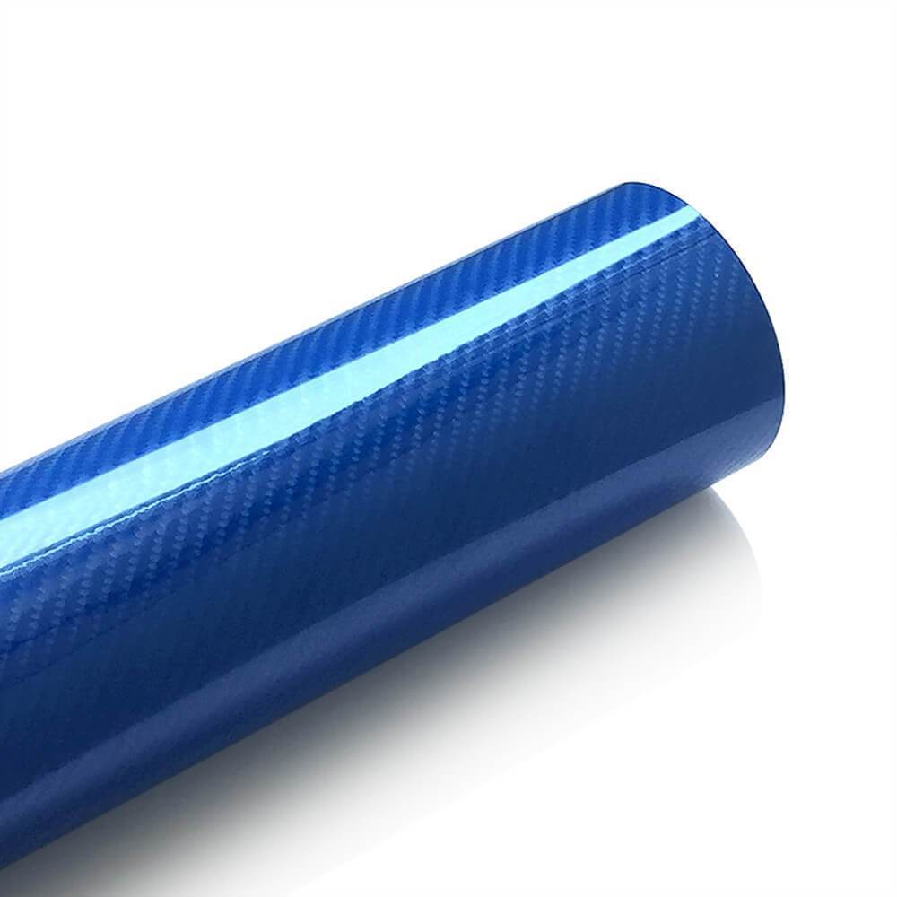 blue 5d carbon fiber car wrap