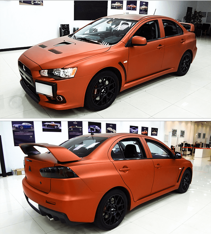 Orange Matte Chrome Wrap