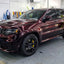 Jeep car wrapped the black rose gloss metallic vinyl wrap