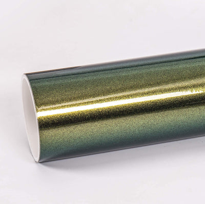 Diamond Glitter Gloss Wrap Green Shift Gold