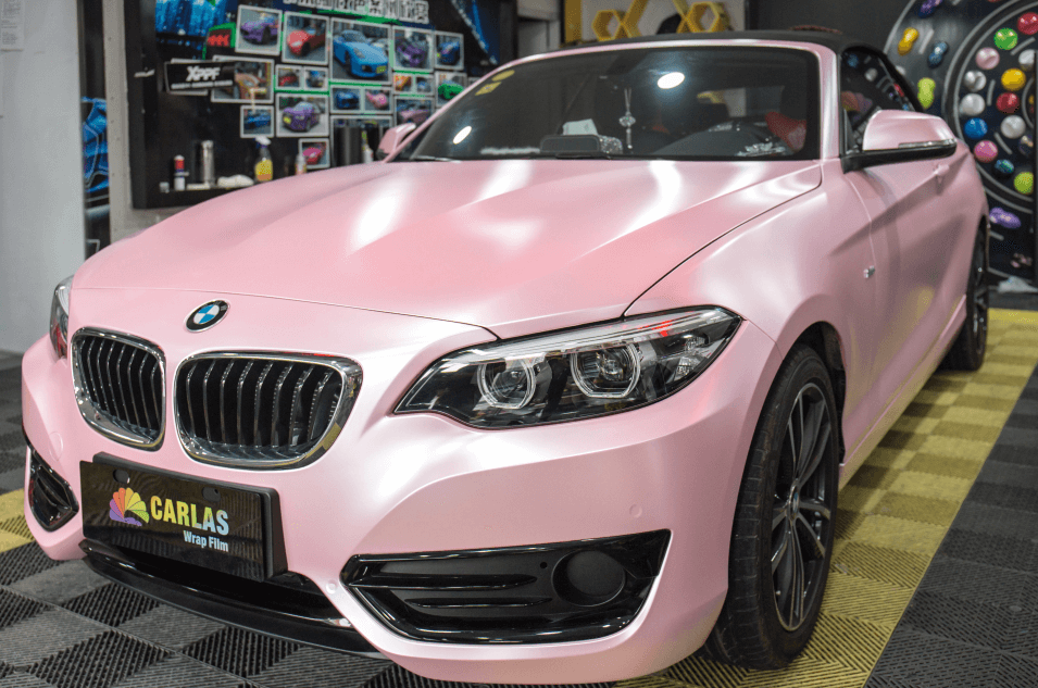 Light Pink Matte Metallic Vinyl Car Wrap