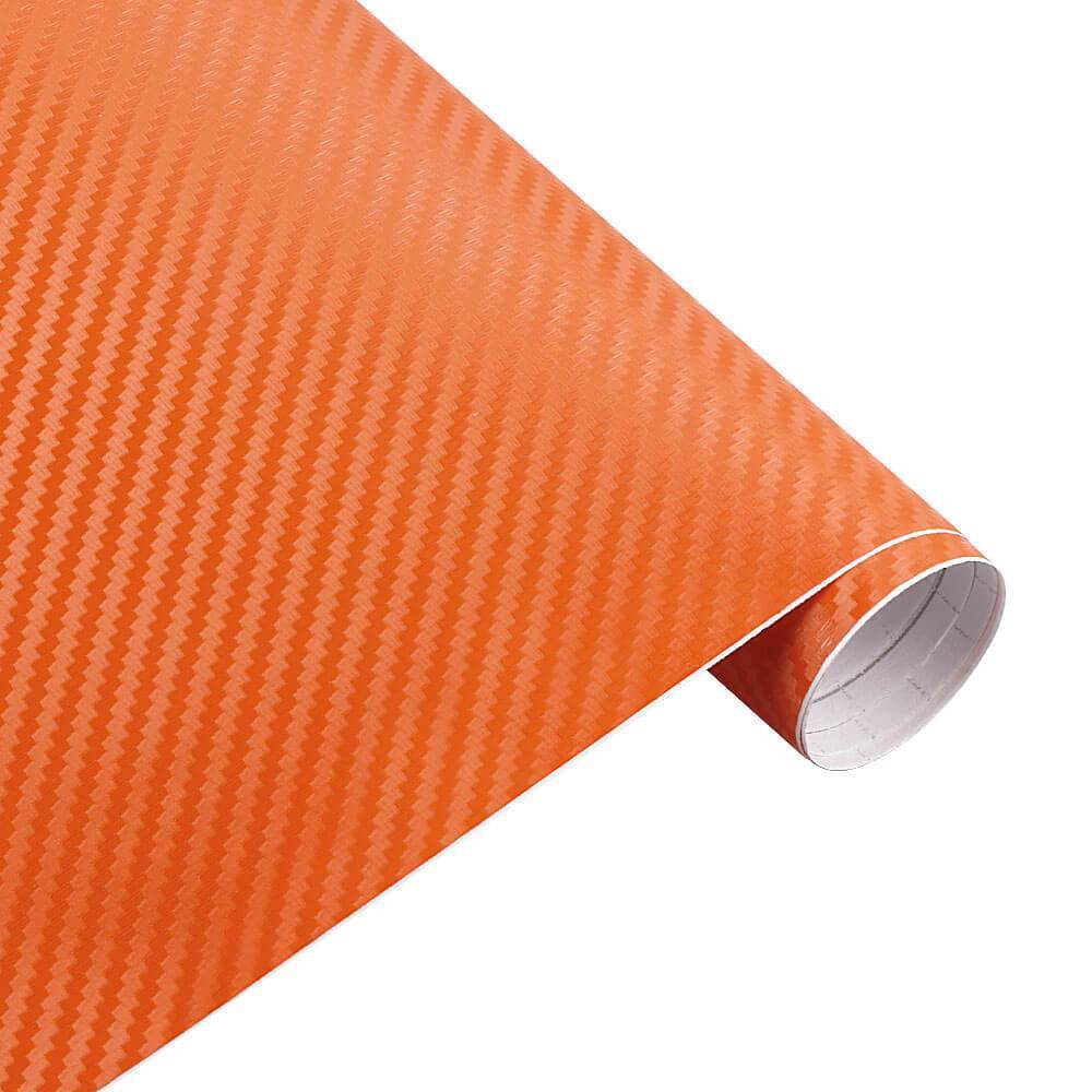 orange 3d carbon fiber wrap