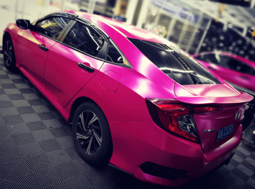 Pink Matte Metallic Vinyl Car Wrap Film